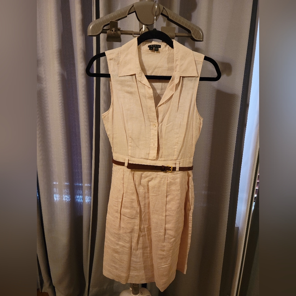 Theory Linen Sleeveless Dress